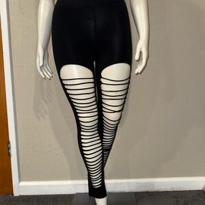 Express Black Leggings with Cut-Out Detail